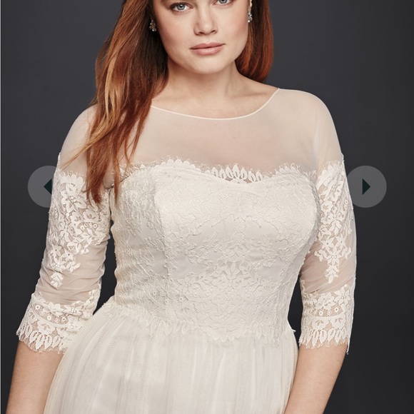 Galina dress with lace sleeves size 14 - Picture 3 of 14